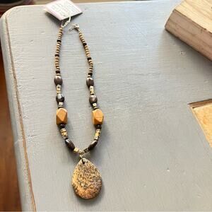 Jasper Polished Stone Beaded Necklace